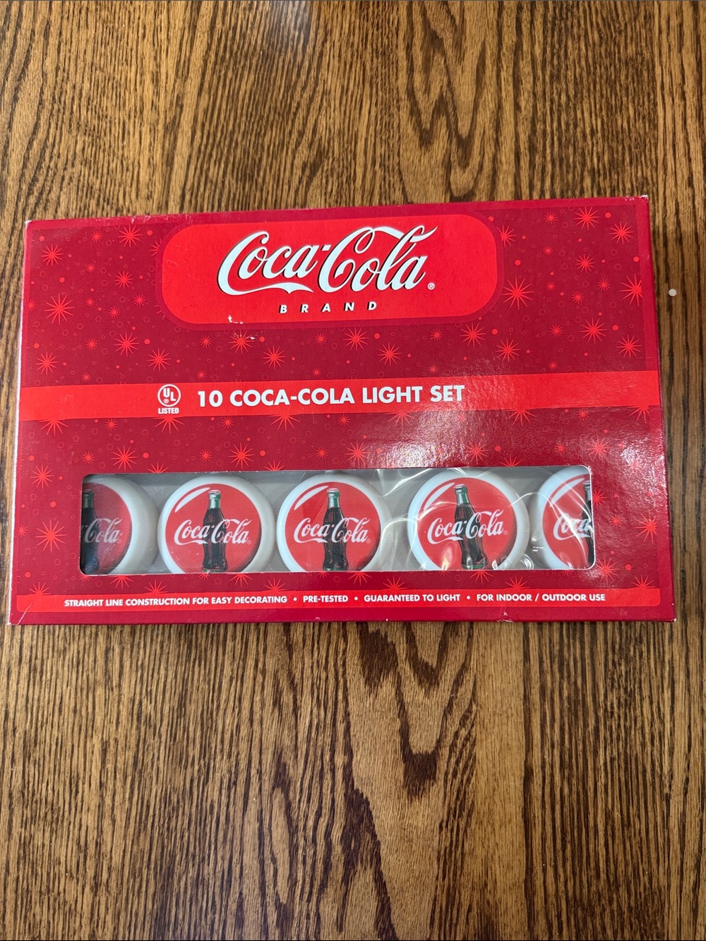 Coca-Cola 10-Light Holiday String - Red and White